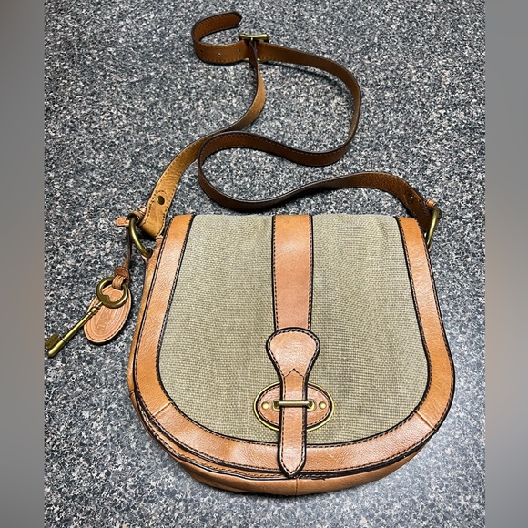 Fossil Bags Vintage Fossil Saddle Bag Shoulder Bag Crossbody Purse